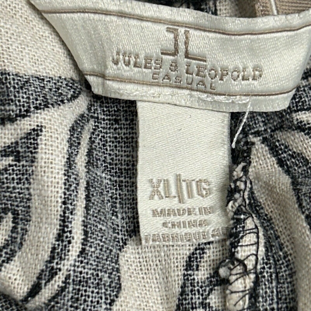 JULES & LEOPOLD Women's XL Black Tan Pull-On Stretch Wide Leg Cropped‎ Pants NEW - Picture 3 of 8